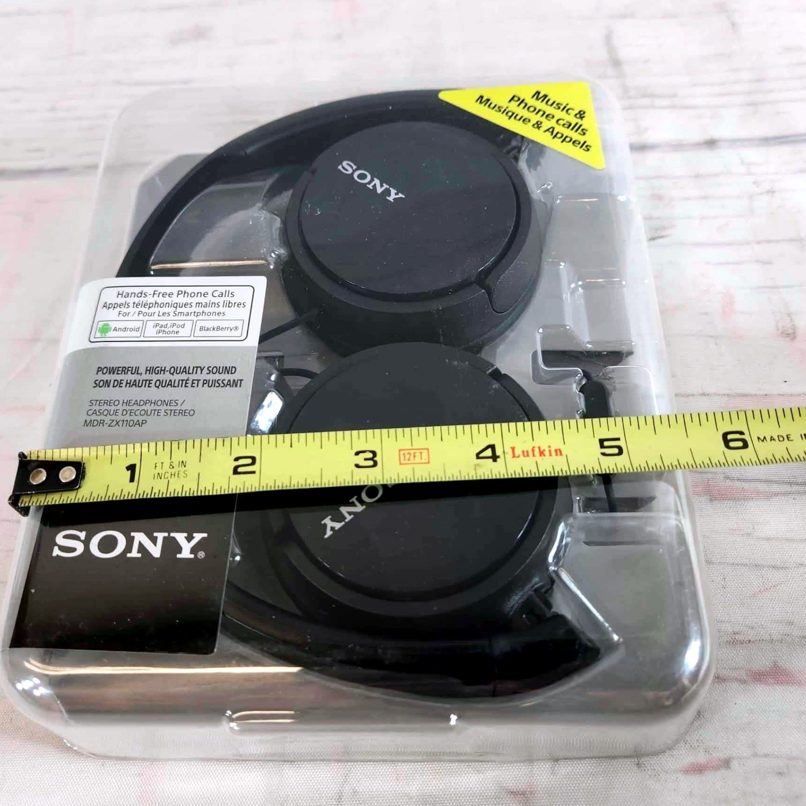 Sony Wired MDR ZX110AP Stereo Headphones Music Phone Calls Black