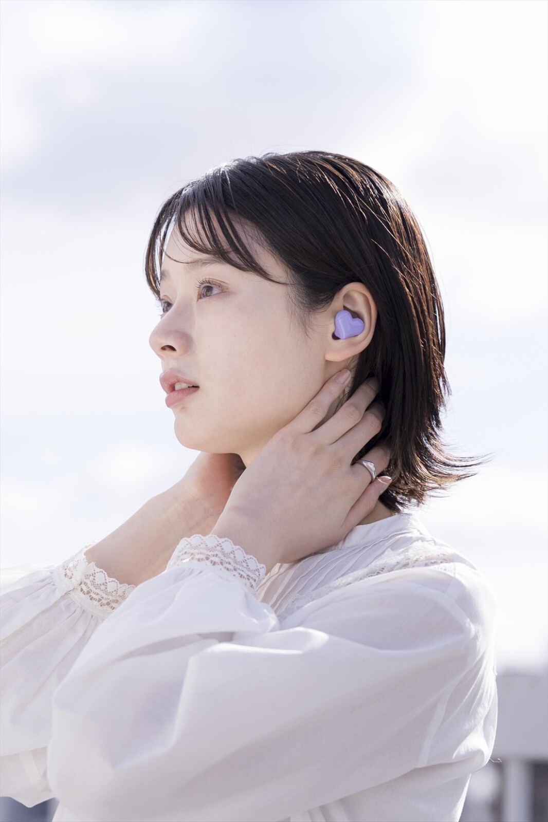 Softbank Selection Heart Buds Wireless Earphones Purple Dynamic 6mm HeartBuds
