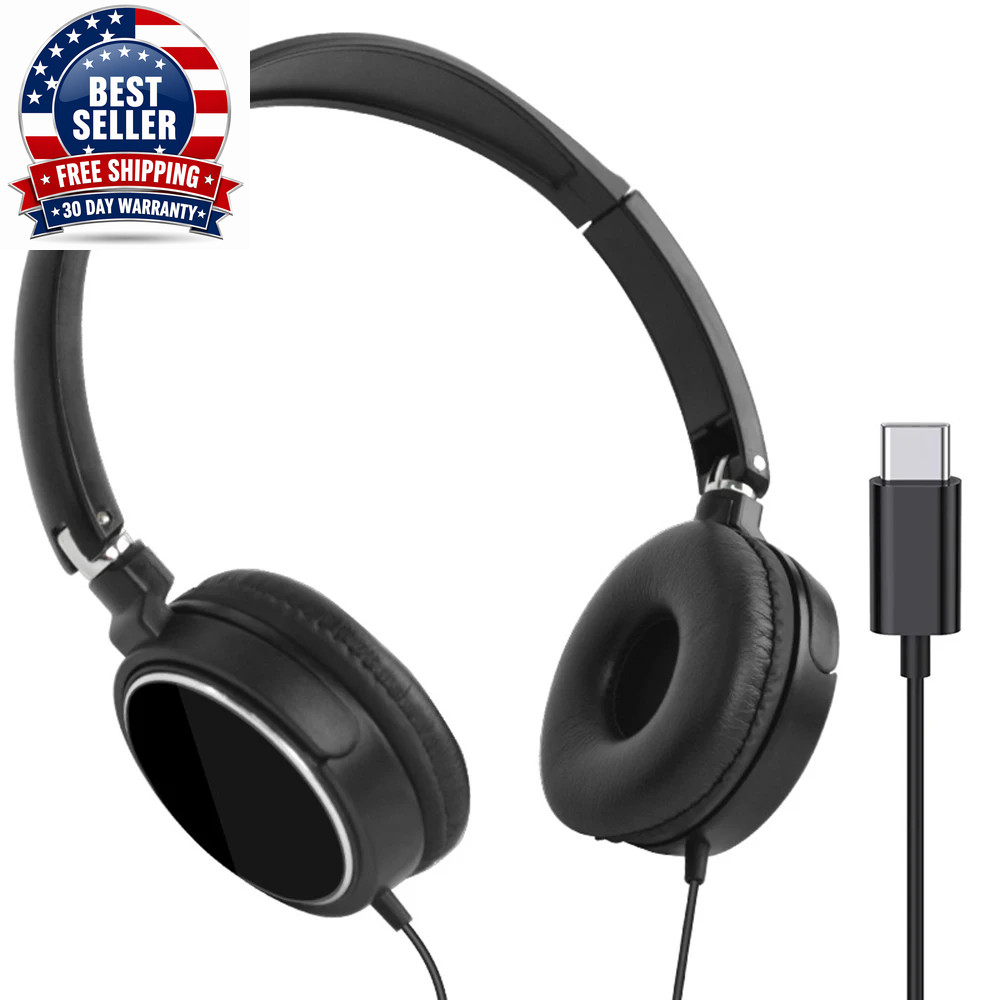 New 3.5Mm/Type-C Plug Wired Headphones Foldable Headphones Bass Stereo Fashion M
