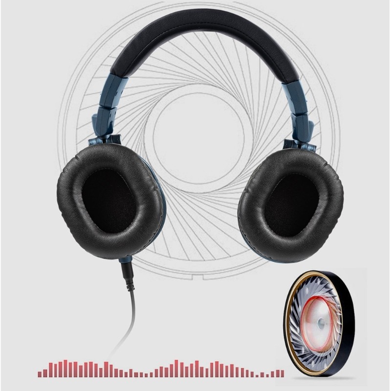 Headphones Wired 90° Rotation 3.5mm/6.35mm Plug Ear Phones Gaming Headset