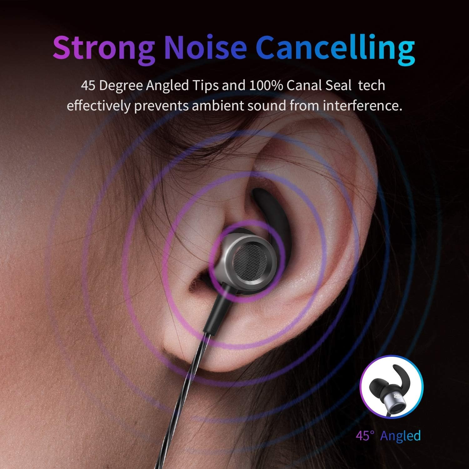 Noise Cancelling Headphones Wired Earbuds For Kids And Adults Silver gray