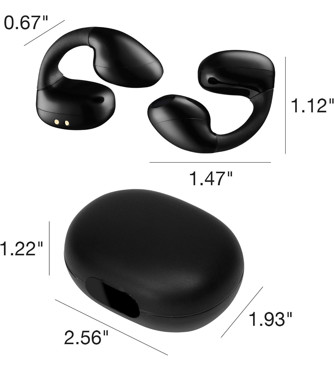 iLive Electronics Clear Truly Wireless Open Ear Clip Earbuds, IAEBTO25B