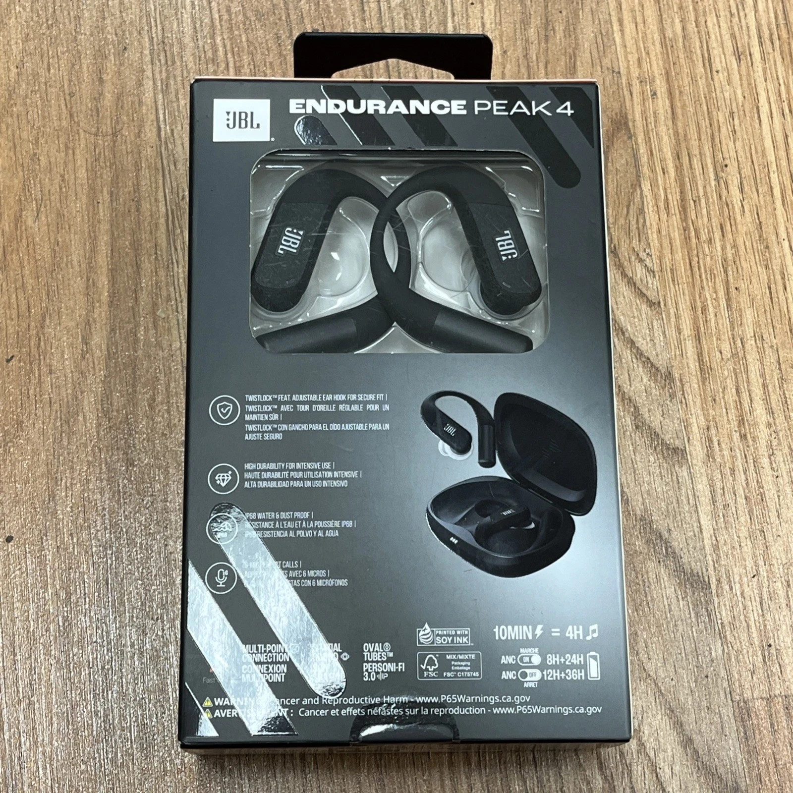 JBL Endurance Peak 4 True Wireless Bluetooth In-Ear Sport Headphones (Black)