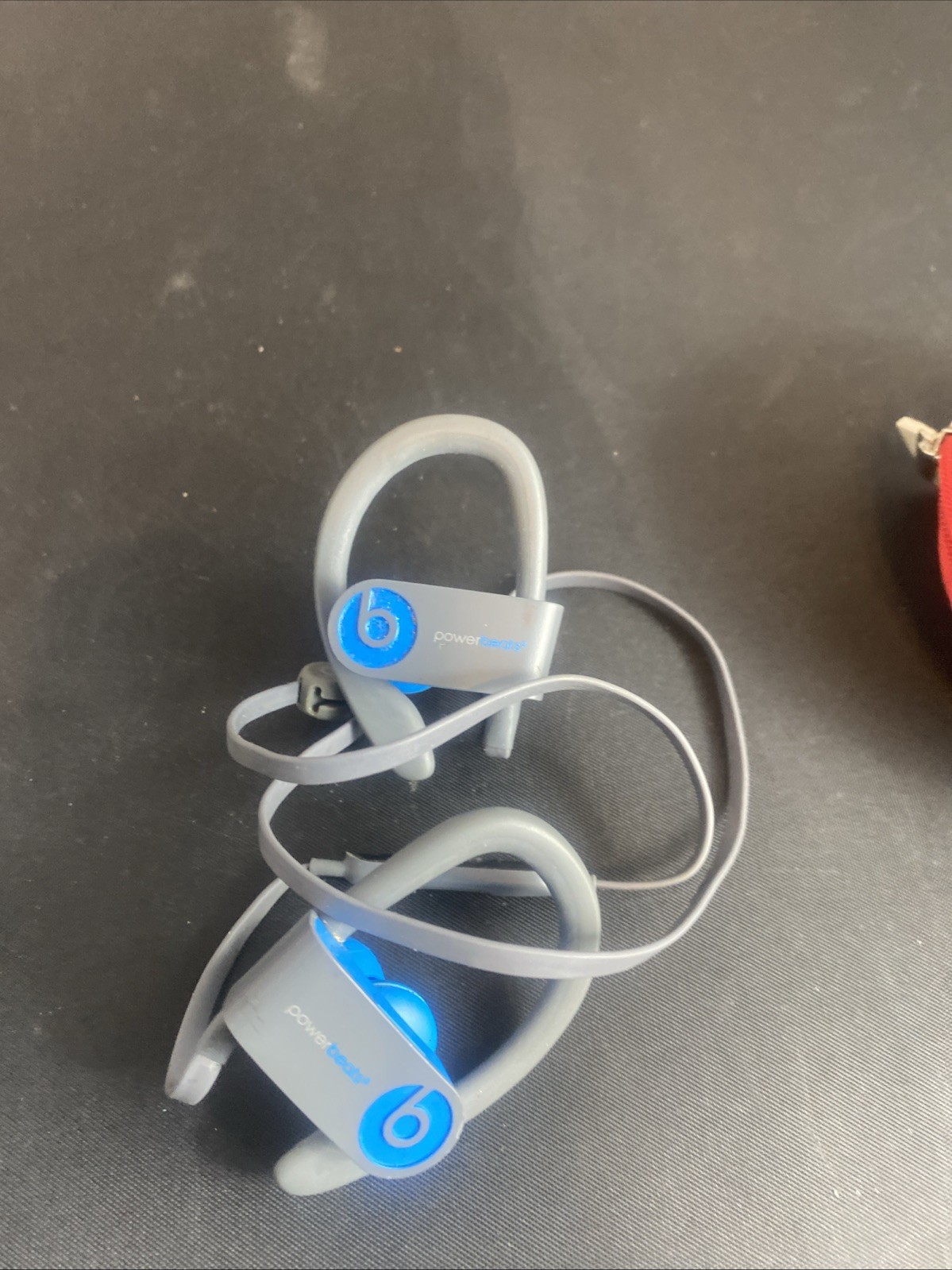 Beats by Dr. Dre Powerbeats2 Earbud Headphones Gray Blue See Description