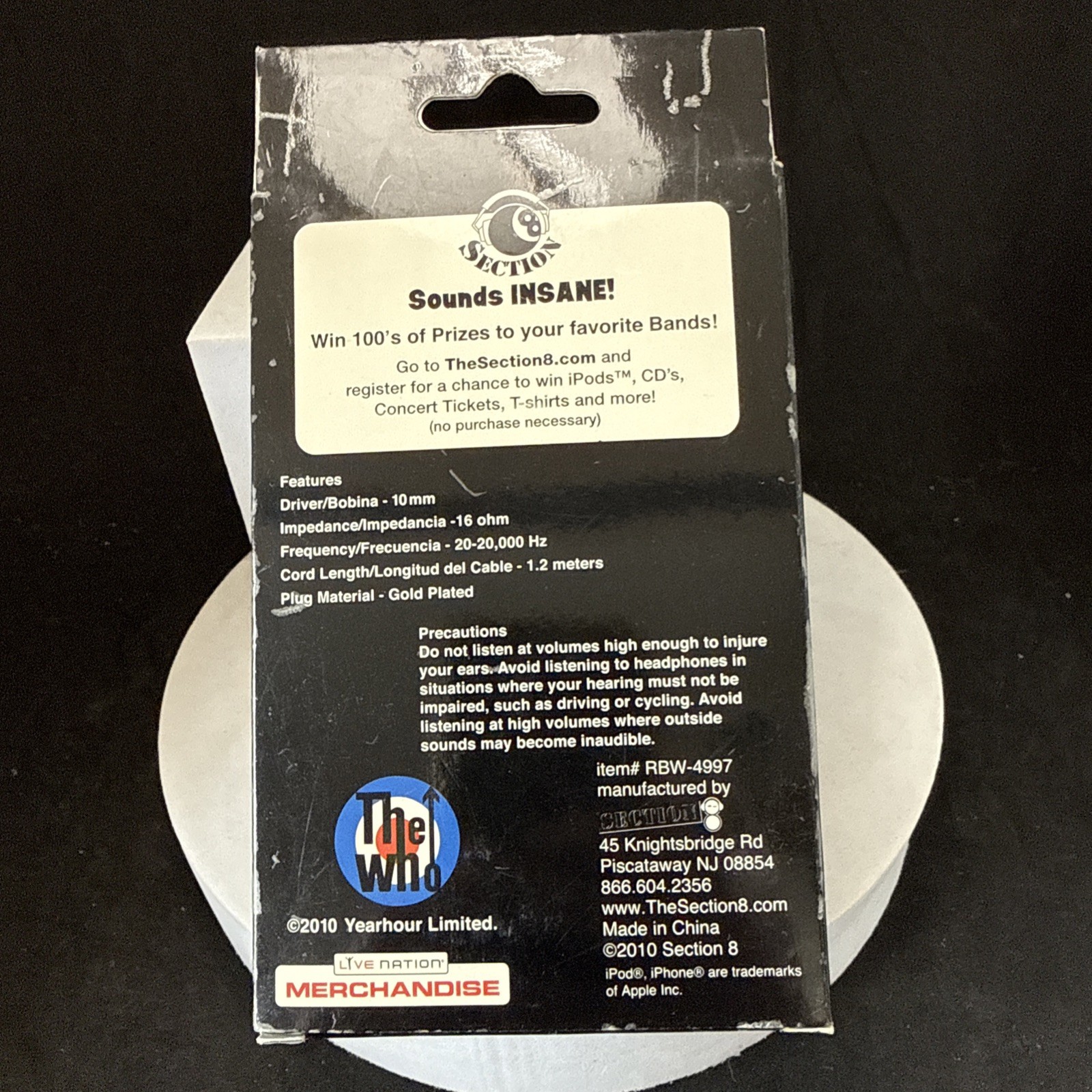 The Who In-Ear Only Headphones NEW High Performance 2010 Colleftible