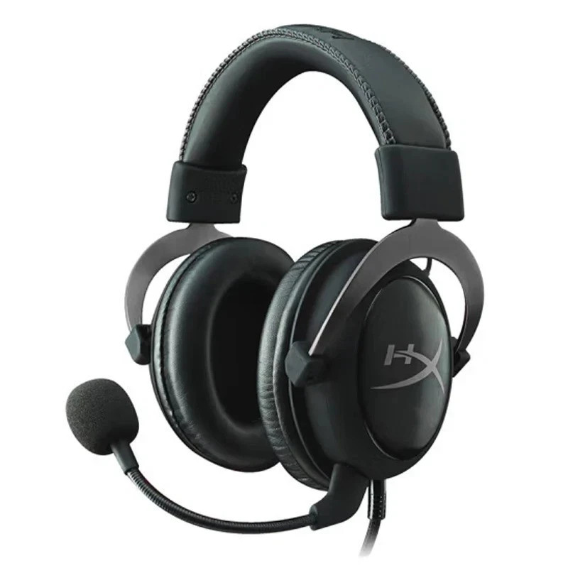 Black HyperX Cloud II Wired Gaming Headset with 7.1 Virtual Surround USB Control