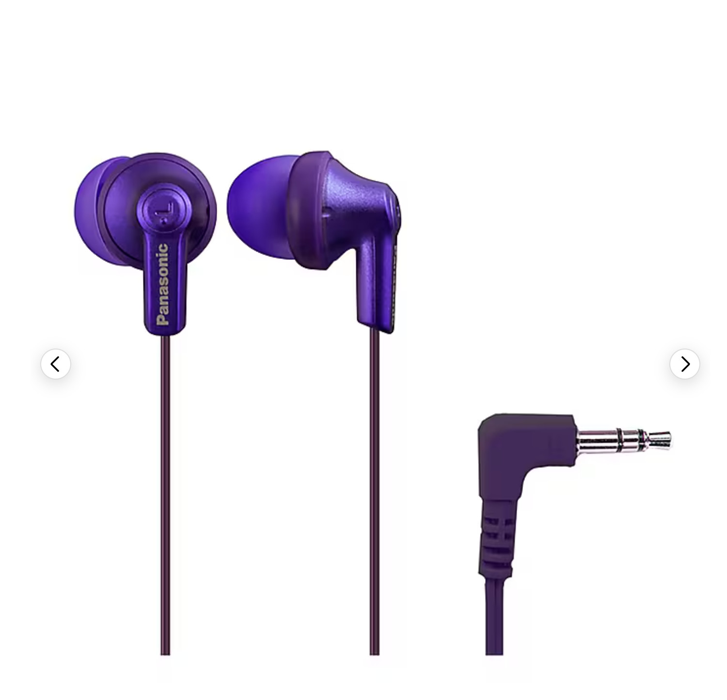 New Panasonic RP-HJE120 ErgoFit Earbud Headphones Ergonomic Hold Design Purple