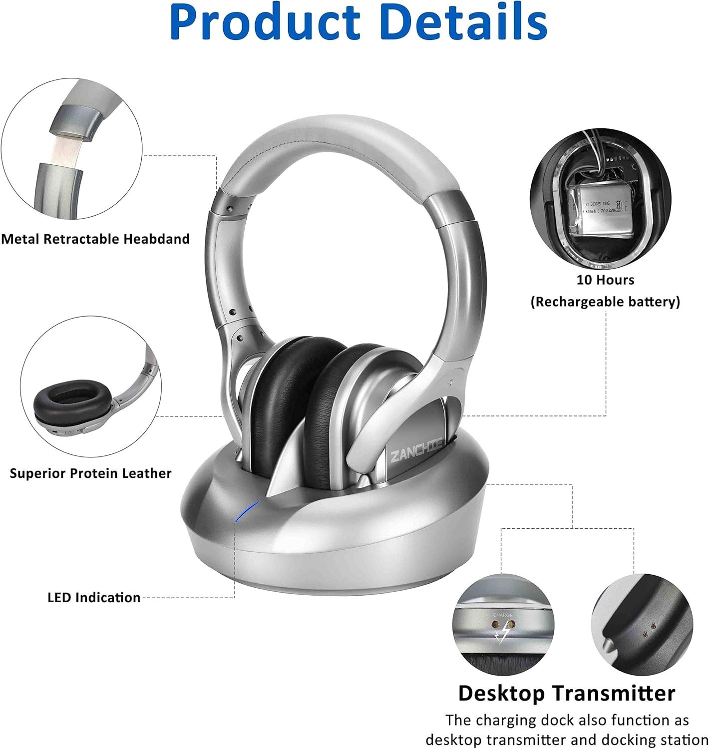 Wireless TV Headphones for Seniors – Over-Ear Design & Superior Sound