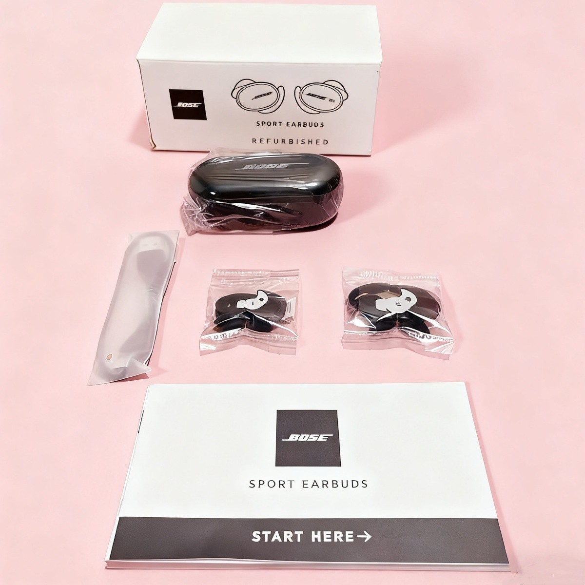 Bose Sport Earbuds Wireless Earphones Bluetooth Headphones In-Ear Earbuds Black