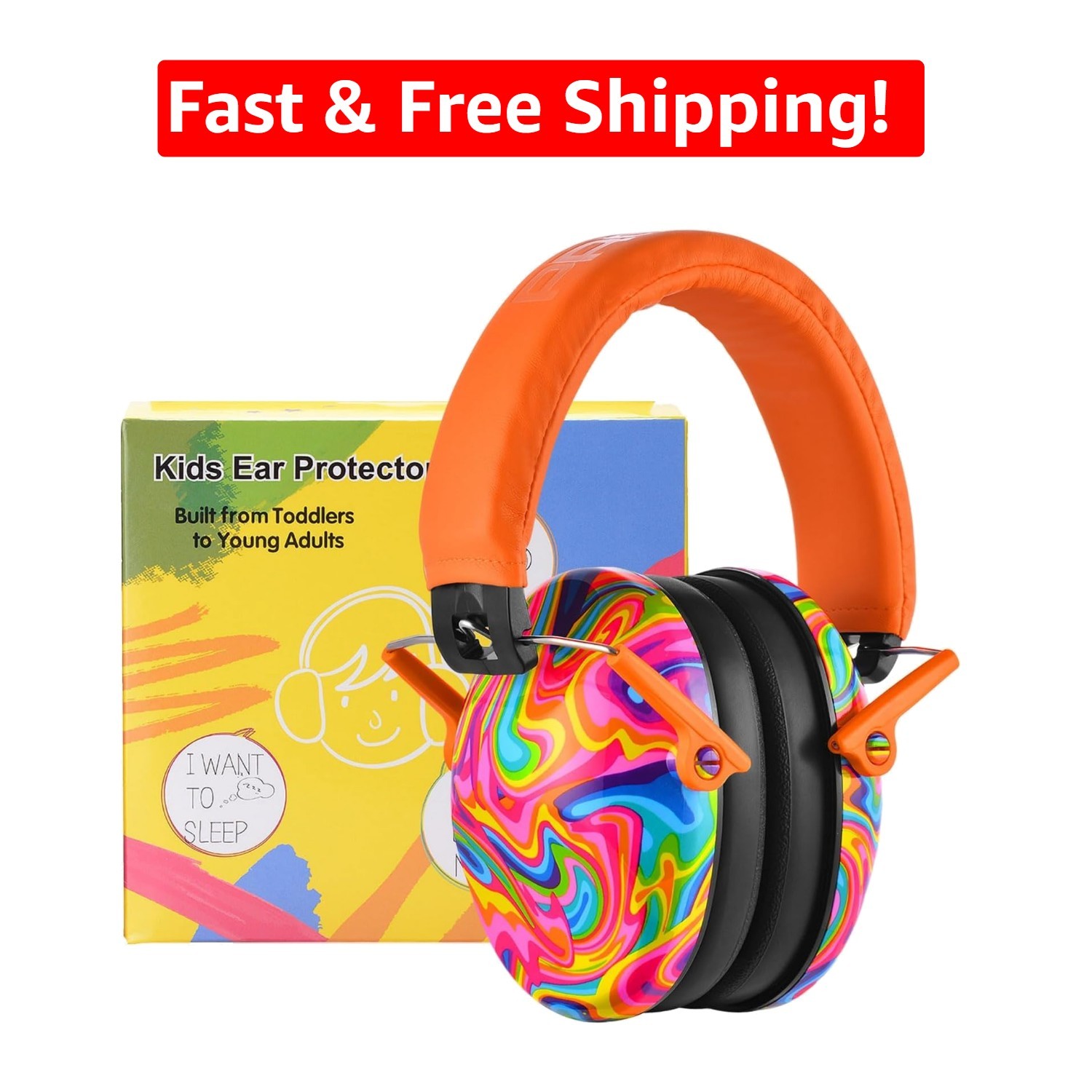 Noise Reducing Earmuffs for Kids (Ages 3-12) – 25NRR, Lightweight & Comfortable