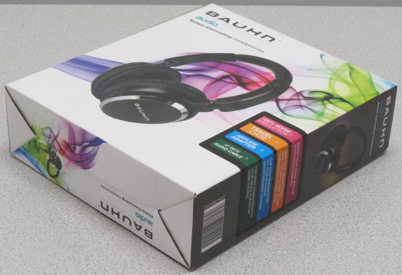 Bauhn Noise-Cancelling Headphones AHP-1192 85% reduction battery Travel Case