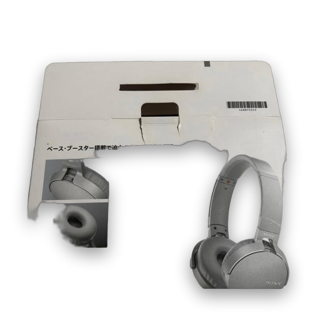 Sony Wired Headphones Extra Bass MDR-XB550AP White Gray Silver From JAPAN
