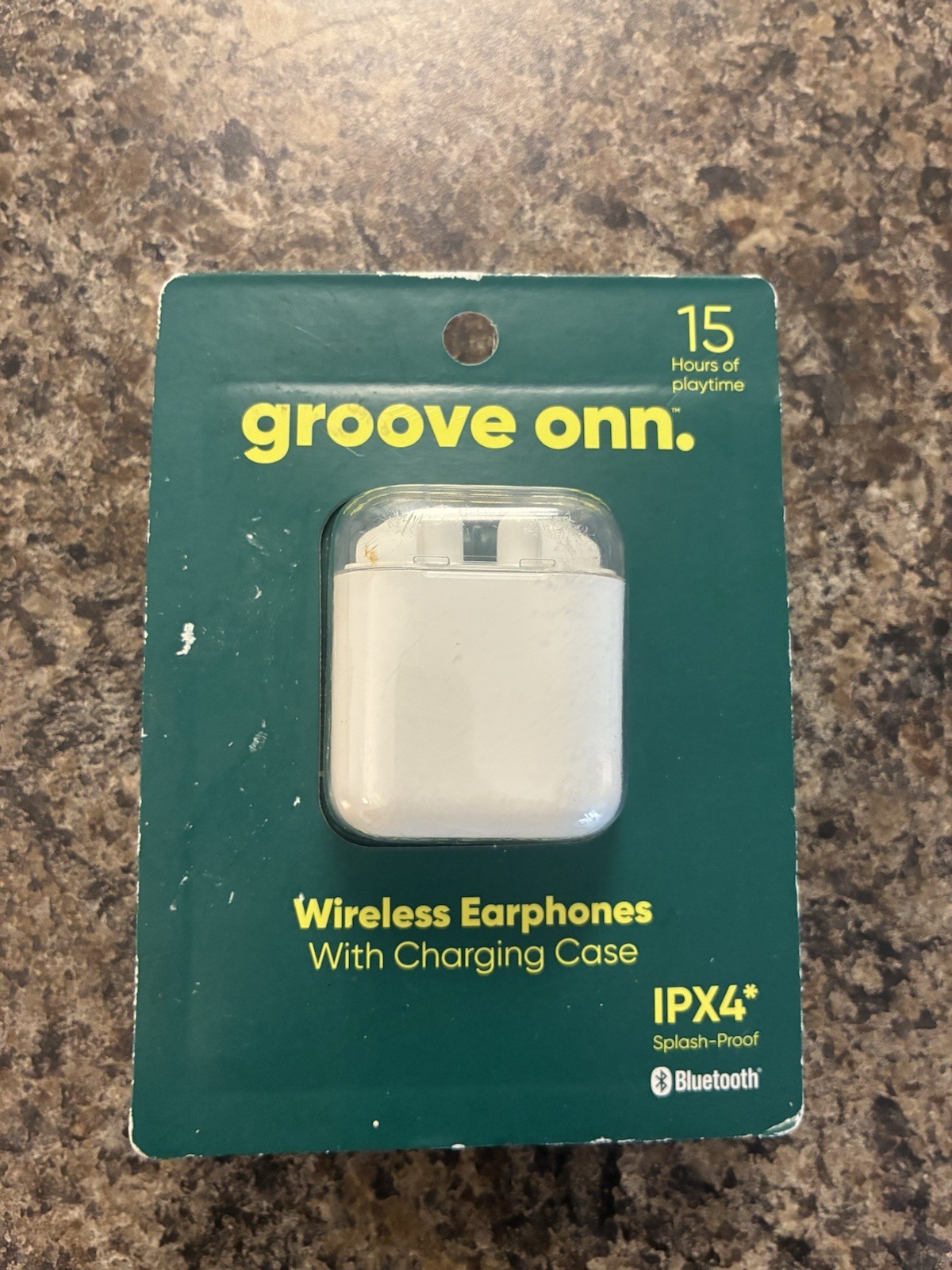 New onn groove True Wireless Earbuds w Charging Case 15H Playtime IPX4 Bluetooth