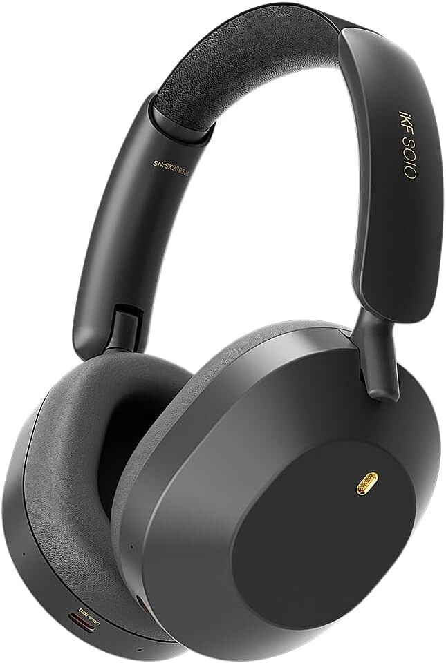 iKF-Solo Wireless Headphones Bluetooth 5.3 Active Noise Cancelling Smart App Con