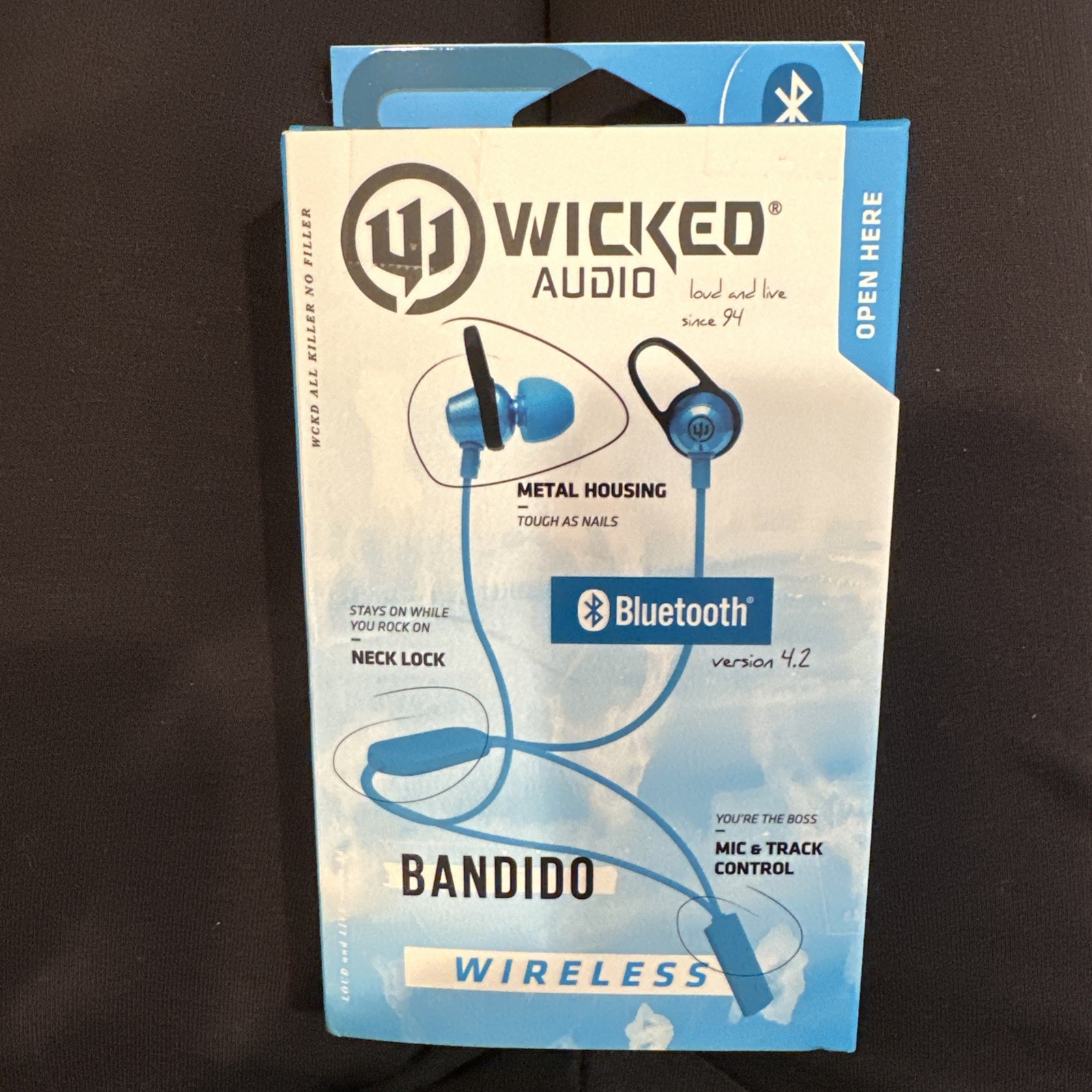 Wicked Audio Bandido Bluetooth Mobile Earbuds, Blue (WI-BT2651)