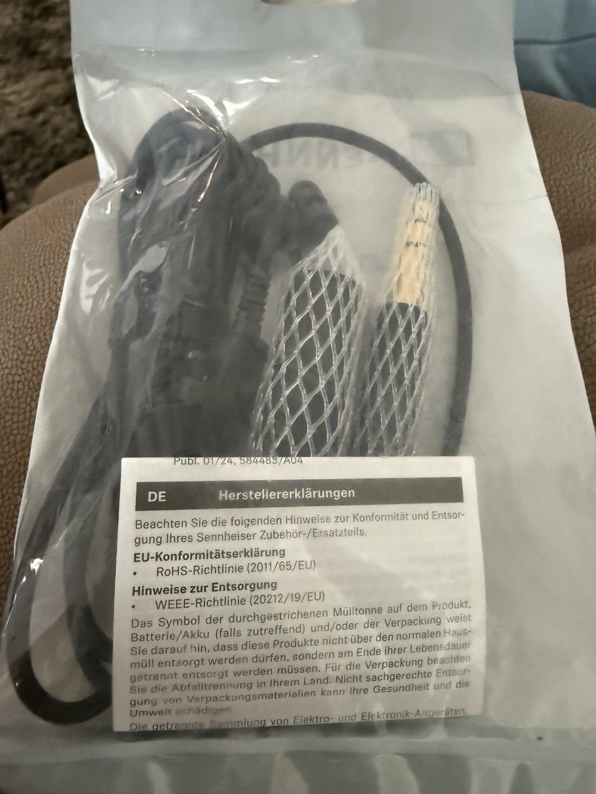 Sennheiser HMD 26 Dual-Ear On-Ear Headset with Dynamic Microphone – Brand New