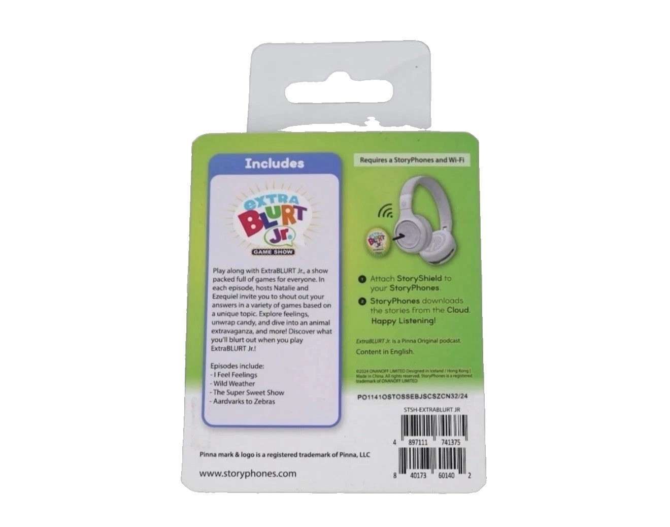 StoryShield for StoryPhones Extra Blurt Jr. Game Show Pinna Electronic Storybook