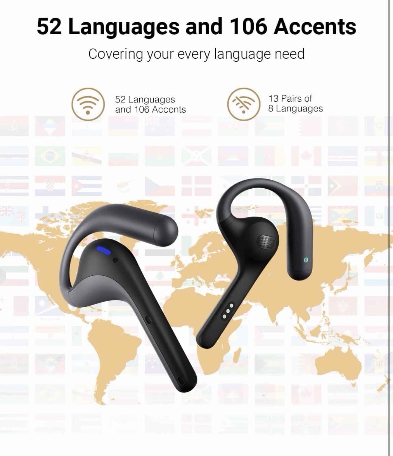 Timekettle W4 Pro AI Interpreter Earbuds, Real-Tim
