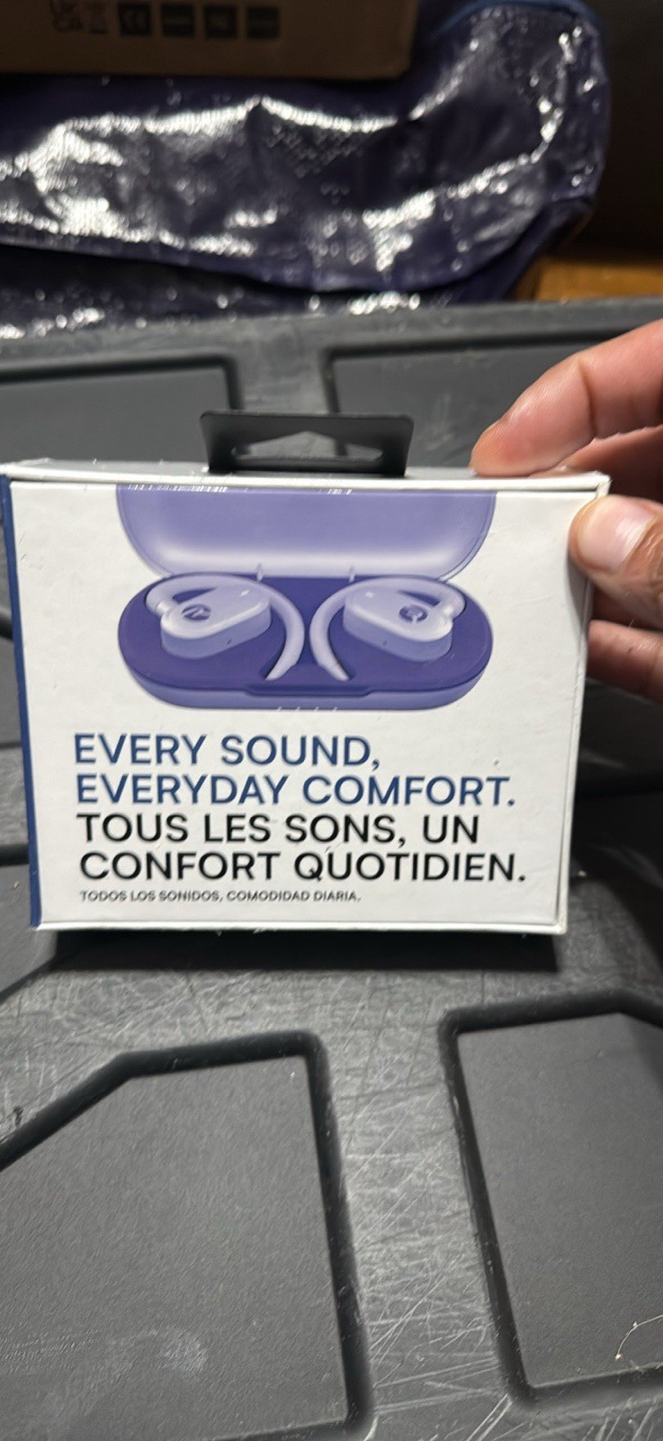 Raycon Open Earbuds Open-Ear Ear-Hook Bluetooth Multipoint Mic Purple