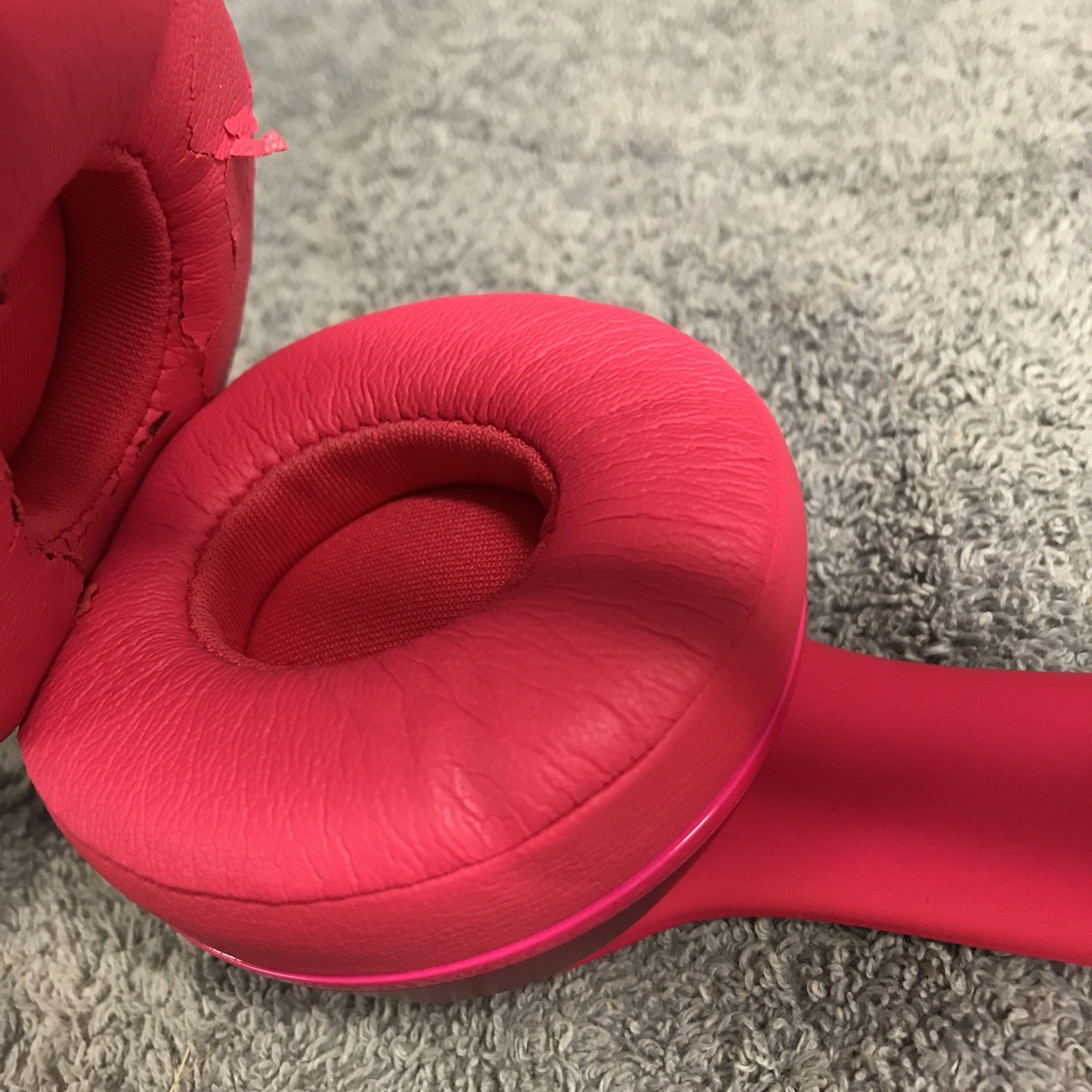 Beats Solo Wired On-Ear Headphones B0518 Pink ~ Need EarPads.