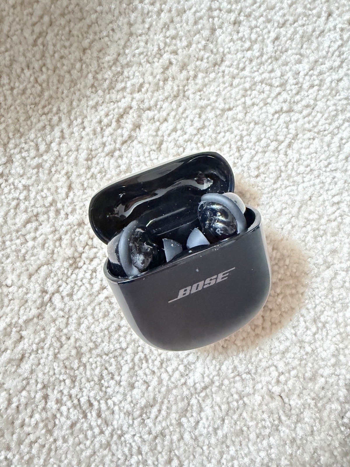 Bose QuietComfort Ultra Earbuds Black w/ Charging Case Tested Working