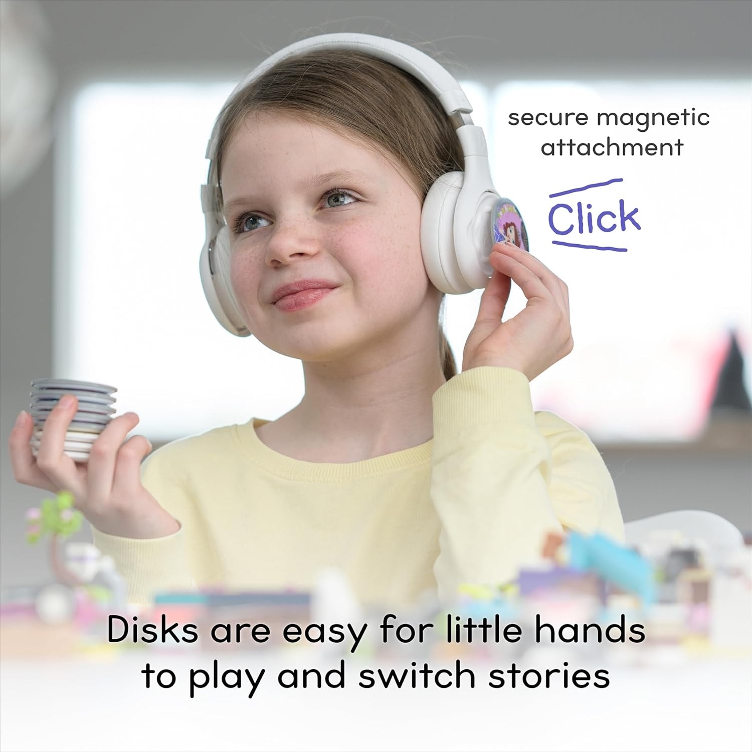 ONANOFF – StoryPhones Bluetooth Kids Folding On-Ear Storytelling Headphones with