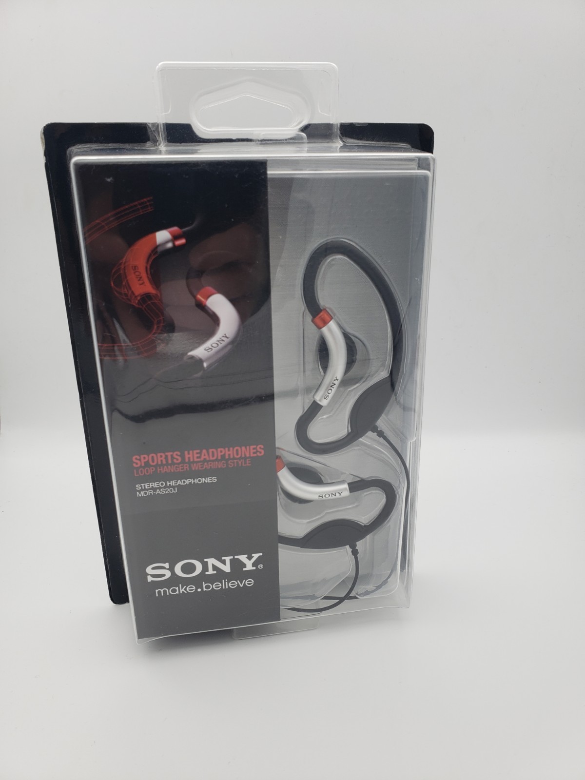 SONY MDR-AS20J Active Style Sport Clip On Headphones Double Support Loop Hangers