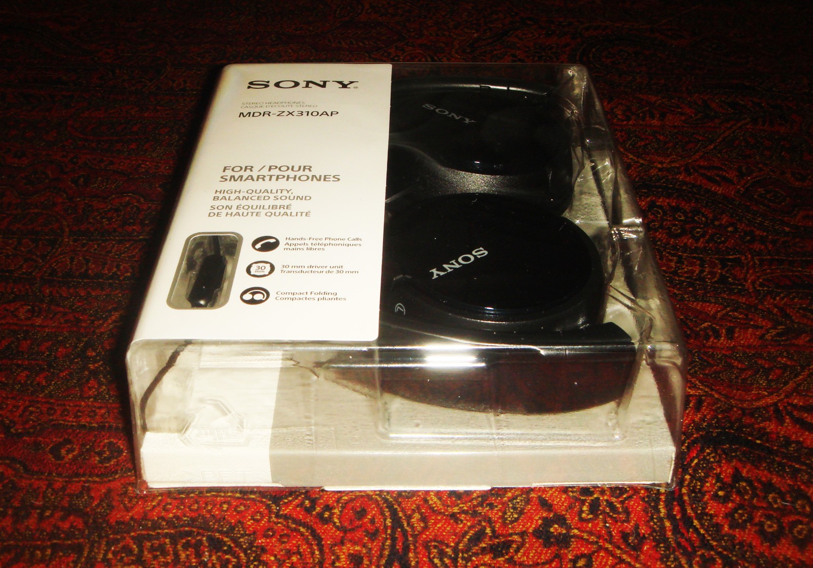 SONY MDR-ZX310AP HEADPHONES Wired Smartphones with Built In Mic Black NEW SEALED