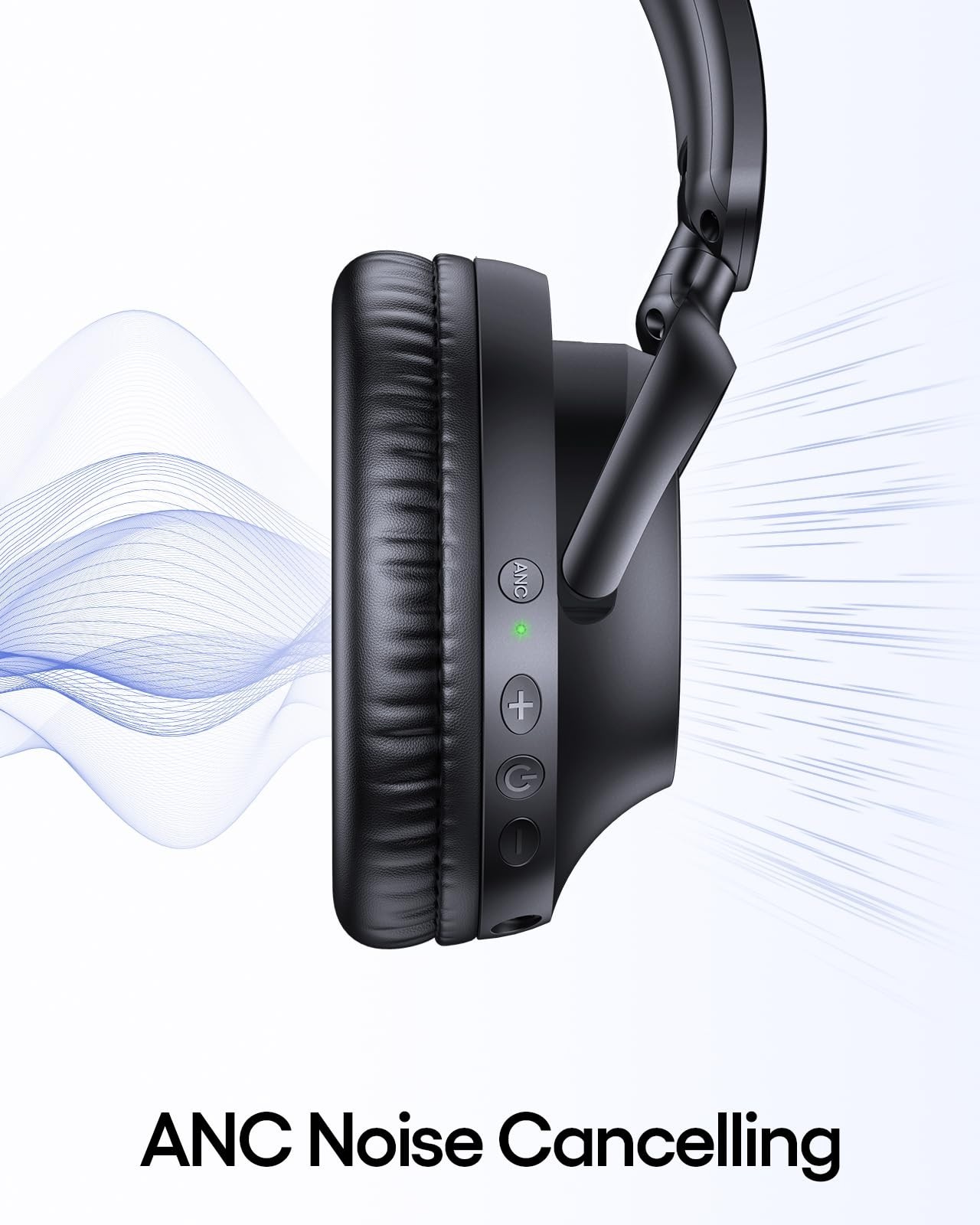 Wireless Over-Ear Noise Cancelling Headphones, 100H Playtime, Hi-Res Audio, Fast