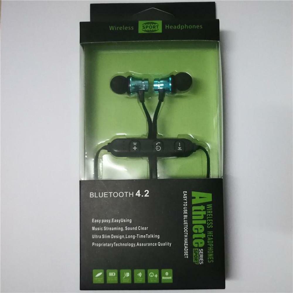 BLUETOOTH 4.2 HEADPHONES SPORT magnet stereo earphones headset mic rechargeable
