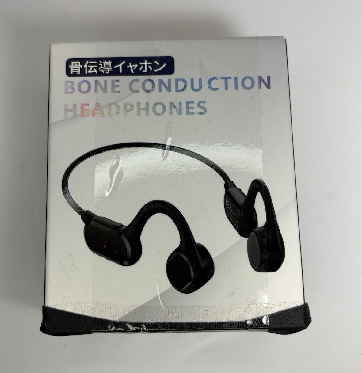 Gelecek hs1 Bone Conduction Neckband Headphones, USB, Black, Double Earpiece