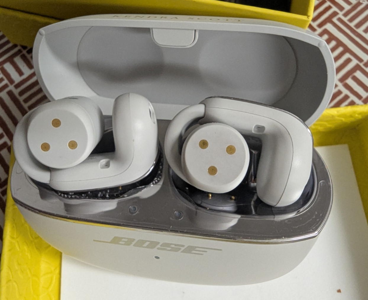 Bose x Kendra Scott Ultra Open Earbuds Limited Edition- Rhodium Filigree