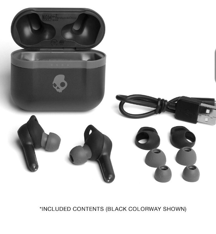 Skullcandy Indy Evo In-Ear Wireless Earbuds, 30 Hr Battery, Microphone, Black
