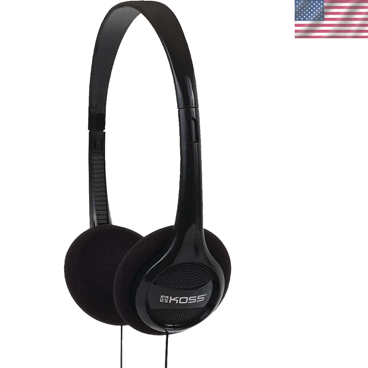 Versatile Black Headphones with Adjustable Fit and Dynamic Sound – 3.5mm Plug
