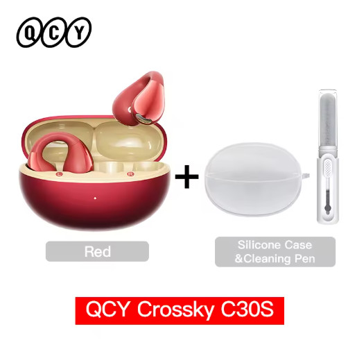QCY Crossky C30S Open Ear Earbuds LDAC Bluetooth 6.0 Sports Clip