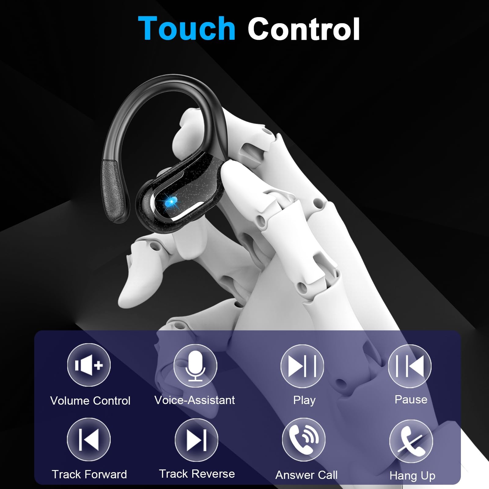 Wireless Earbuds Bluetooth 5.4 IP7 Waterproof Sport 75H ENC Earhooks from USA