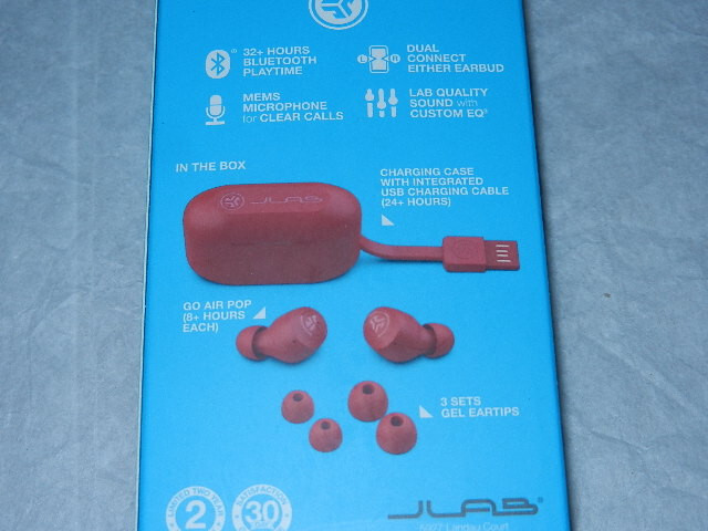 new JLab GO Air Pop True Wireless Bluetooth Earbuds RED earbud goairpop ear bud