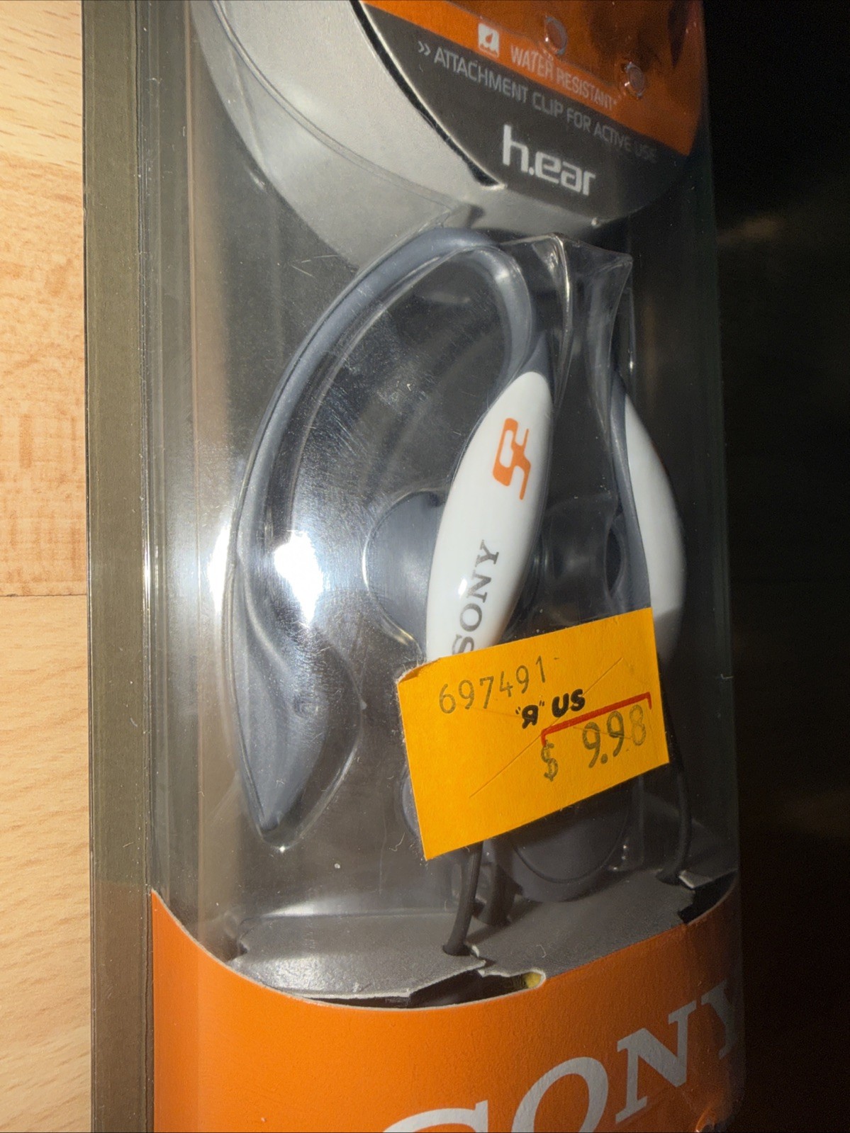 Vintage Sony Walkman MDR-J11G Clip Sports Stereo Headphones 2004 Factory Sealed