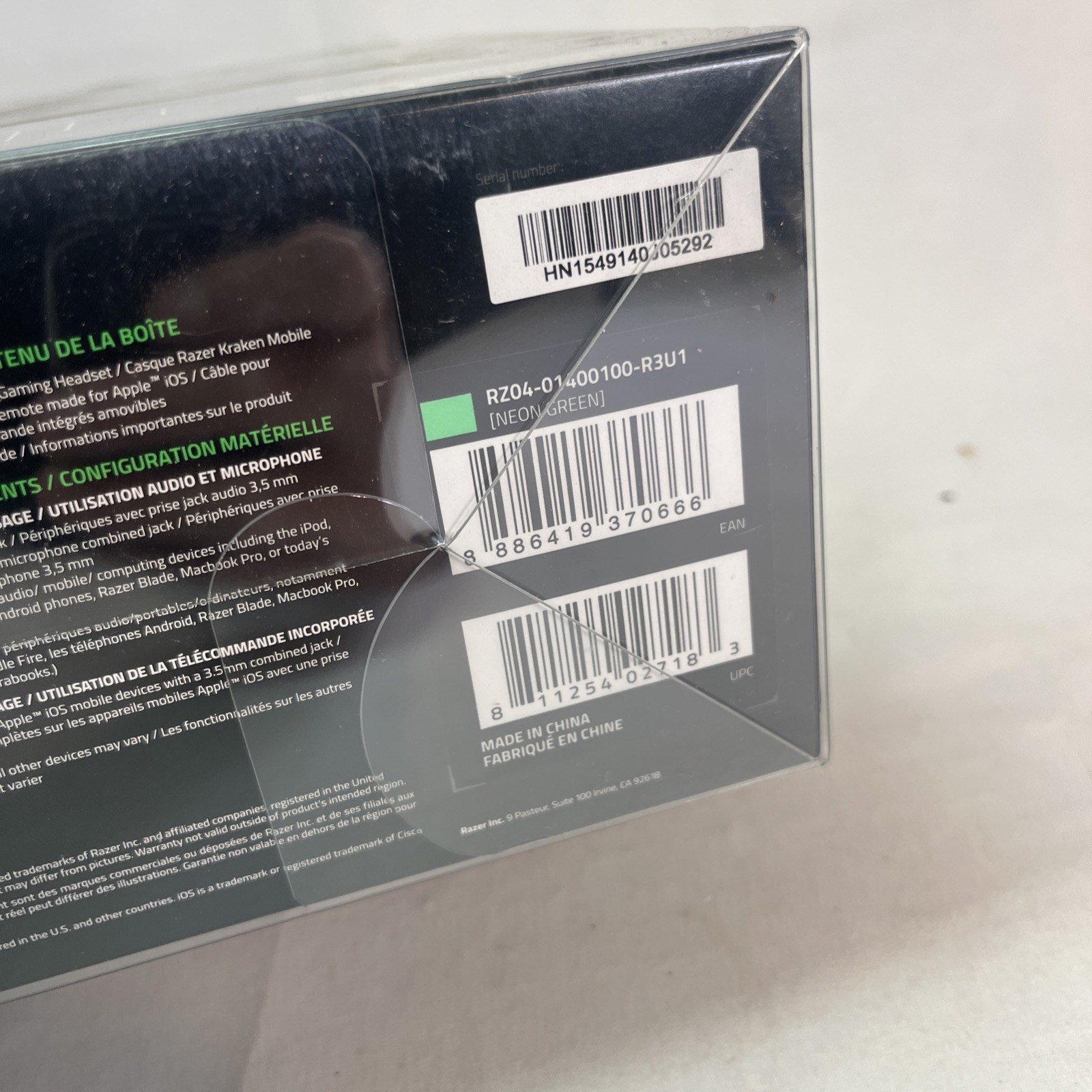 Razer Kraken Mobile Headphones Neon Green RZ04-01400100-R3U1