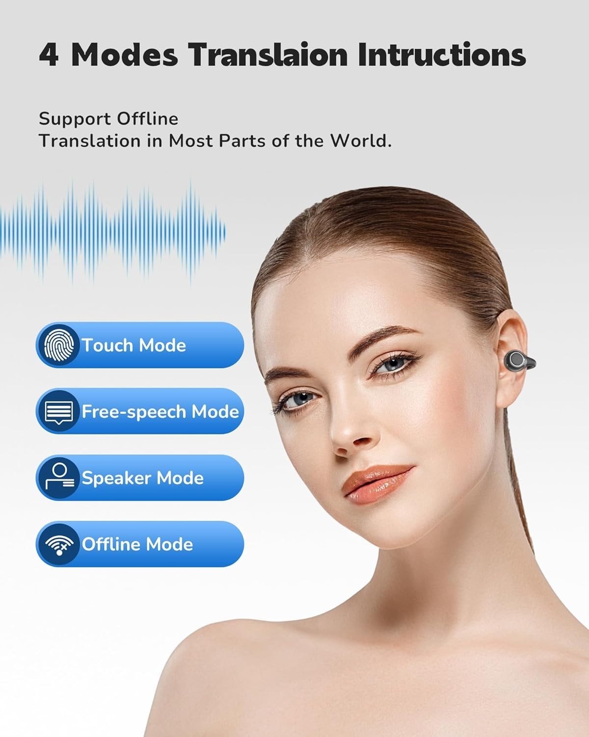 AI Translation Earbuds Real Time – 144 Languages & Accents, 50 Hours Battery,…