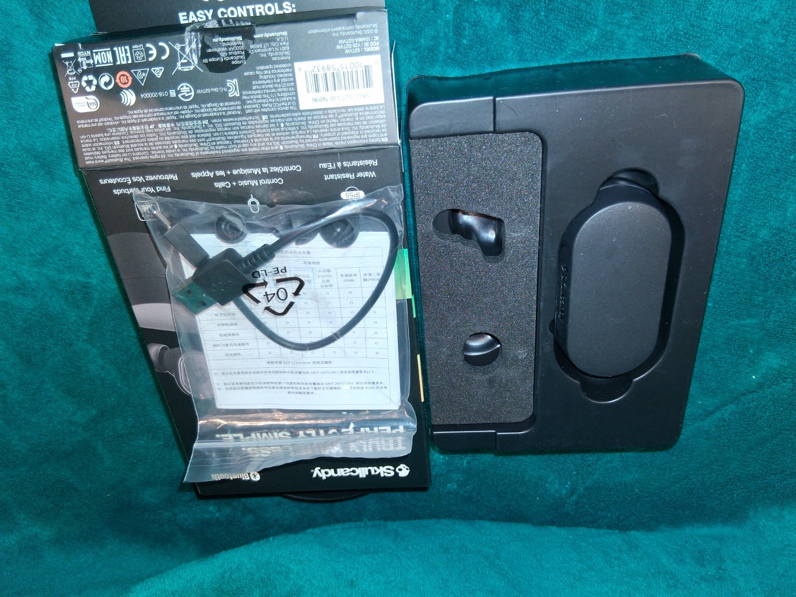 Skullcandy SESH ANC Wireless In-ear Bluetooth Earbuds (New – Open Box)-BLACK