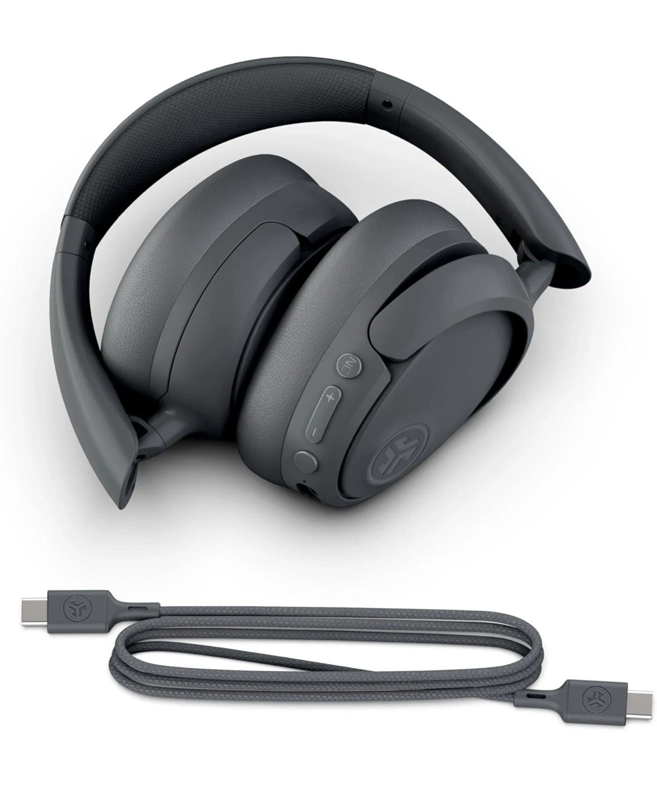 JLab JBuds Lux Active Noise Canceling Bluetooth Wireless Headphones Graphite