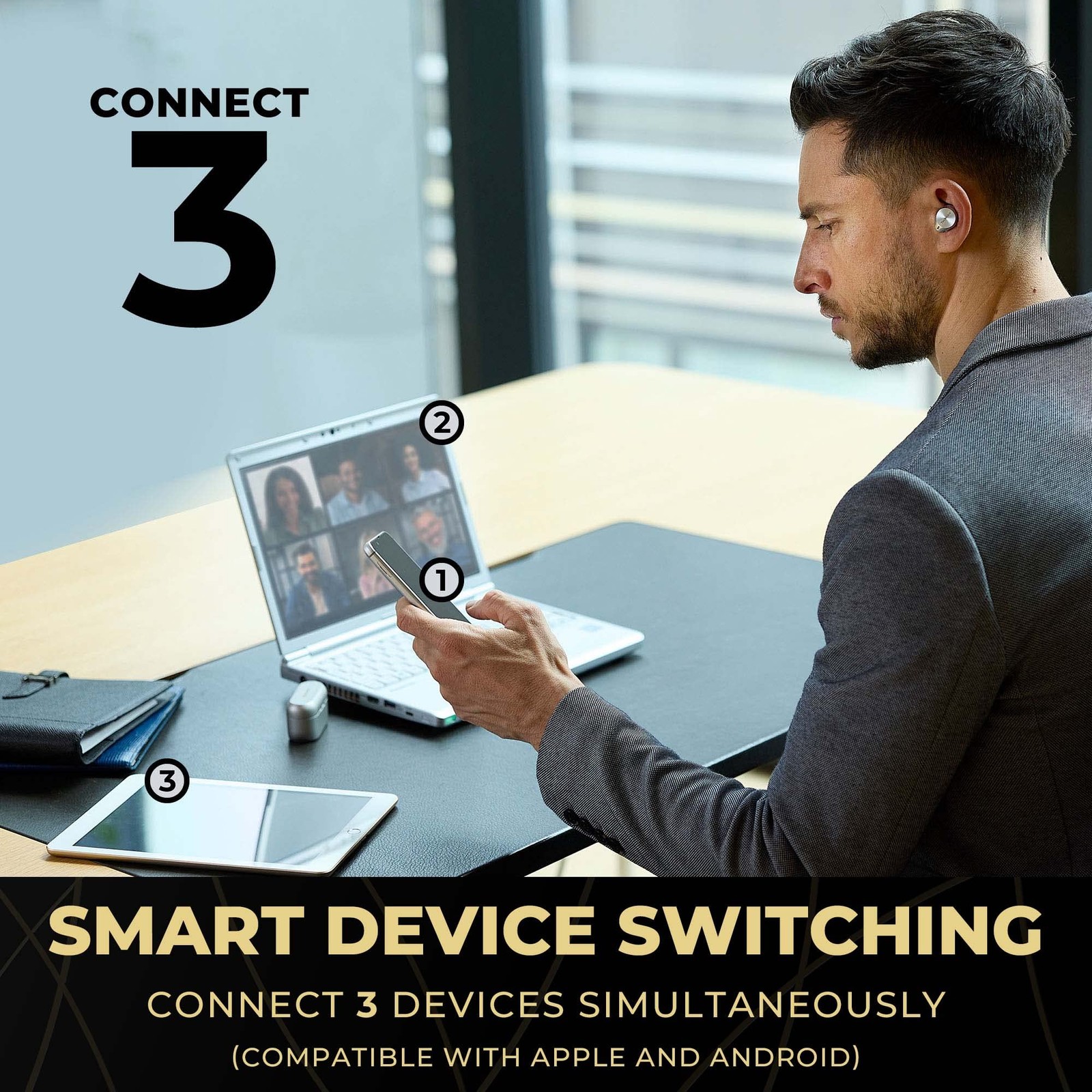 Technics AZ80 Wireless Earbuds with Noise Cancelling and High Res Audio Quality