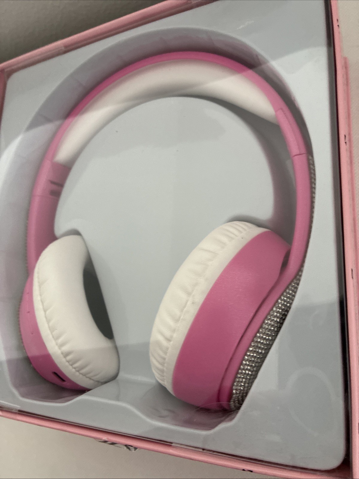 New Juicy Couture Bling Hot Pink Rhinestone Wireless Headphones