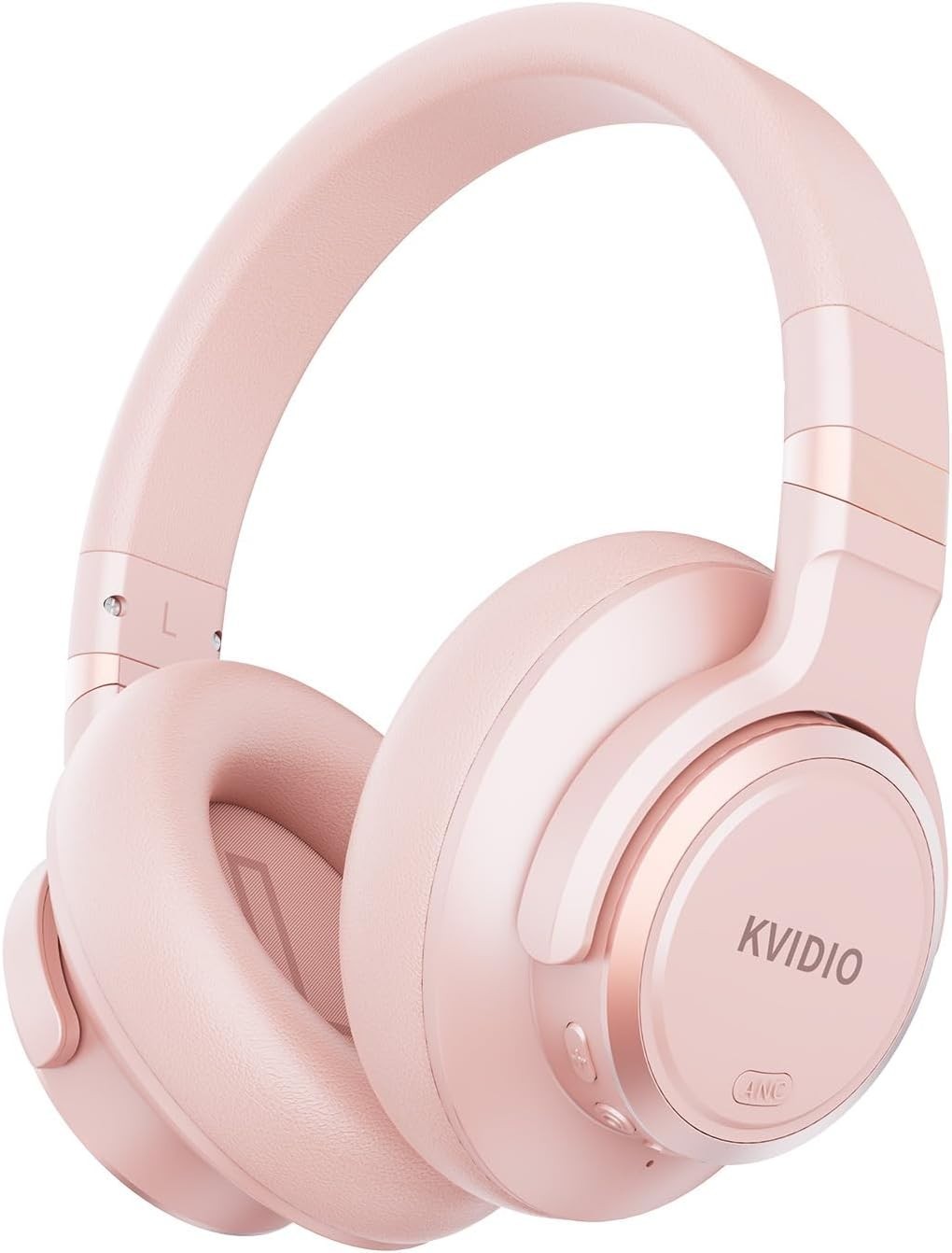 Lightweight Hybrid Noise Cancelling Headphones with Transparency Mode – Pink