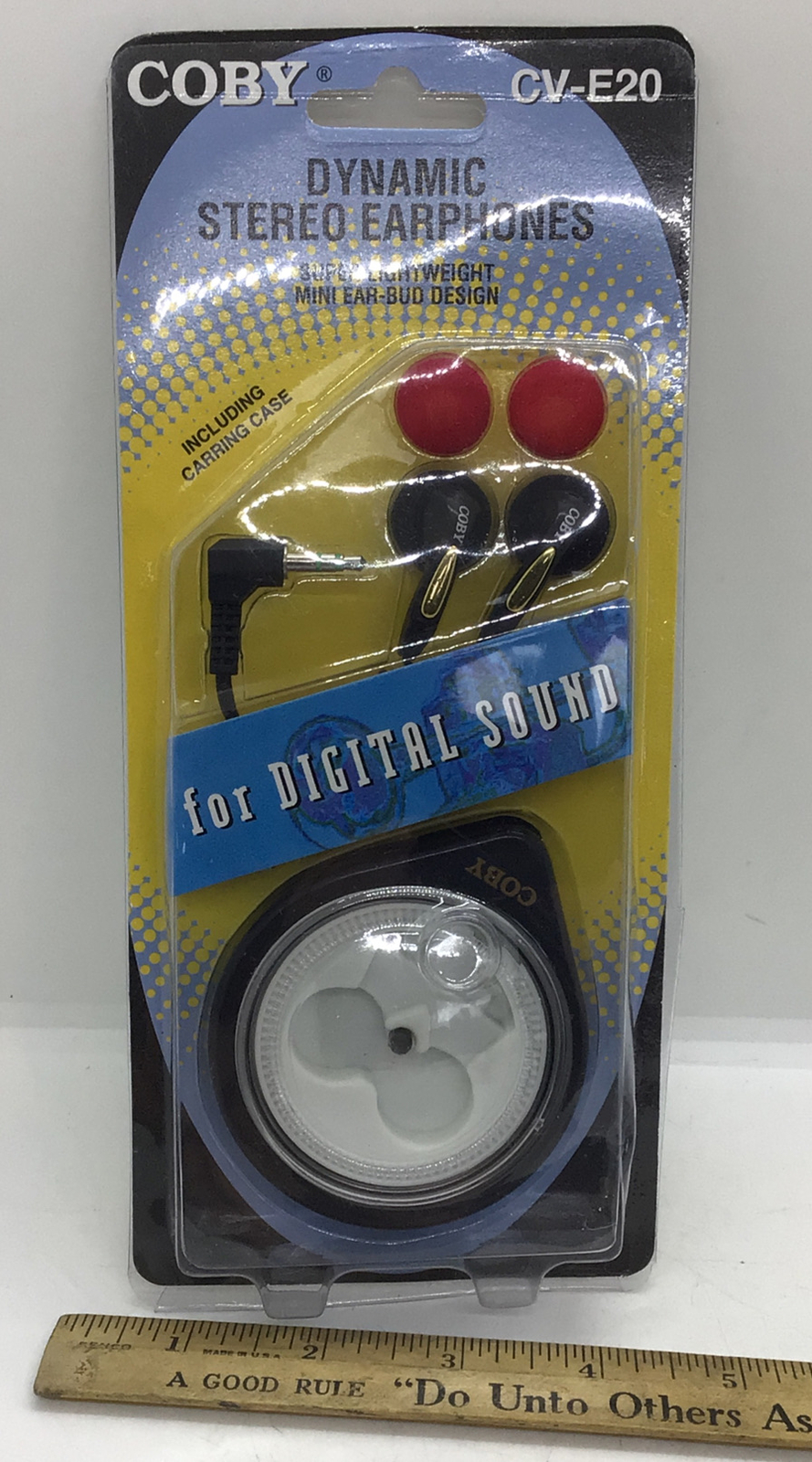 COBY CV-E20 STEREO EARPHONES New In Package Wired Mini Earbuds Lightweight