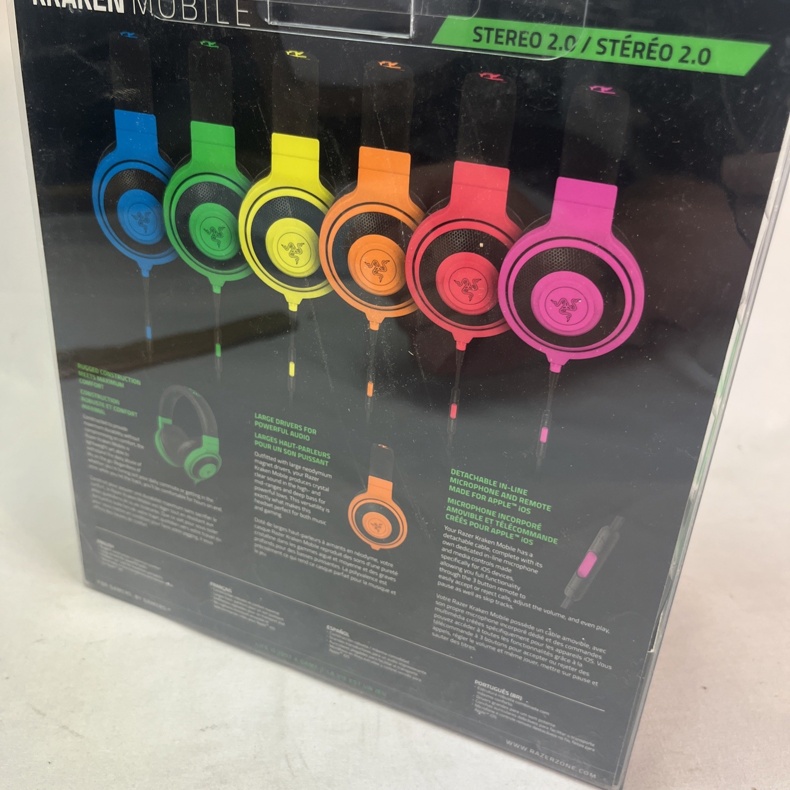 Razer Kraken Mobile Headphones Neon Green RZ04-01400100-R3U1