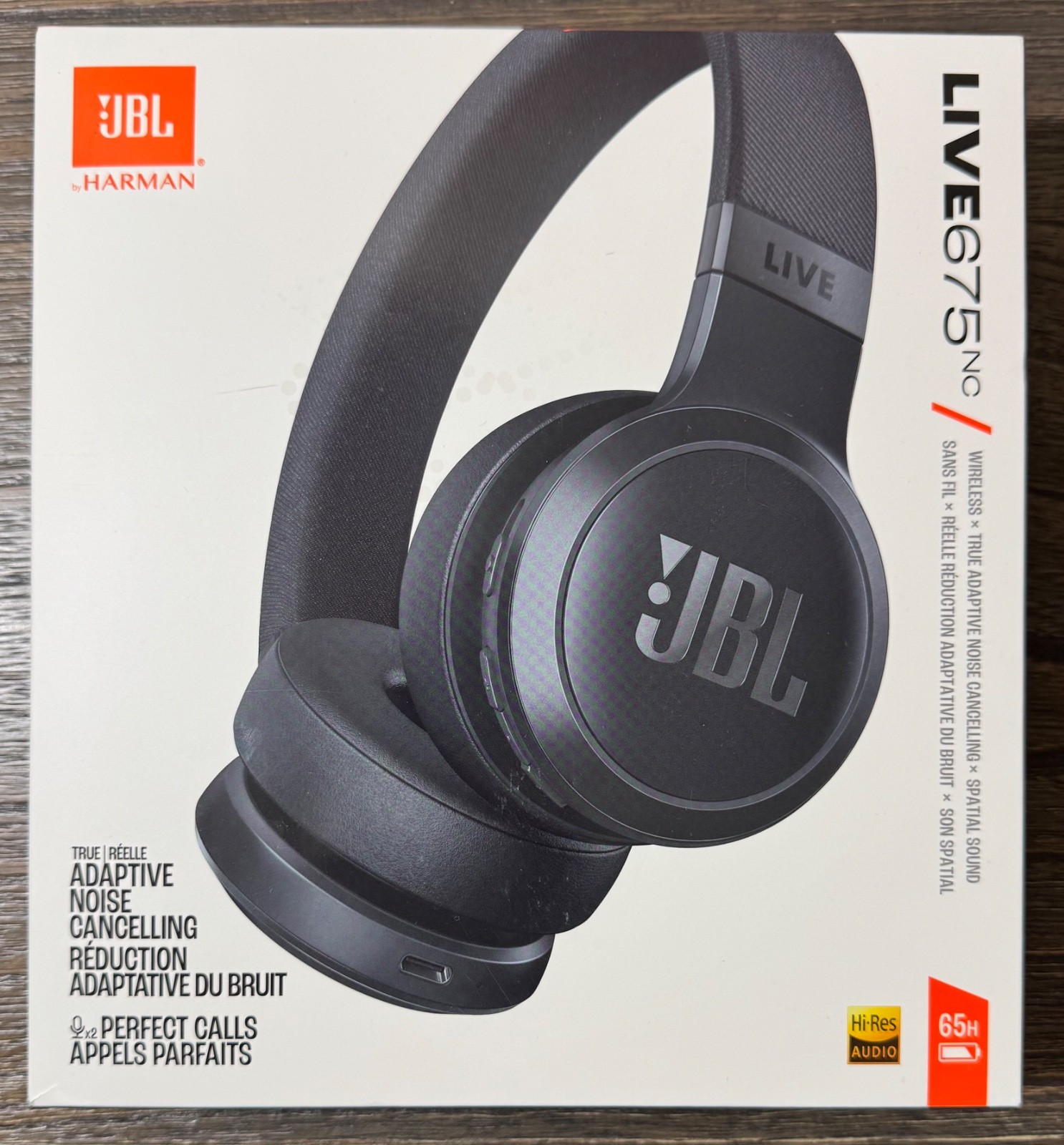 JBL by Harman Live 675NC Wireless True Adaptive Noise Cancelling Headphones