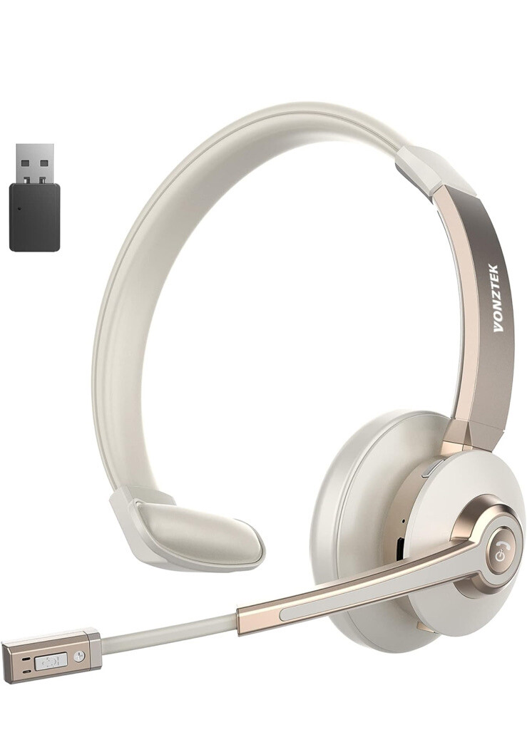 Vonztek Lightweight Wireless Headset w/ Noise Cancelling Microphone V5.0 – New