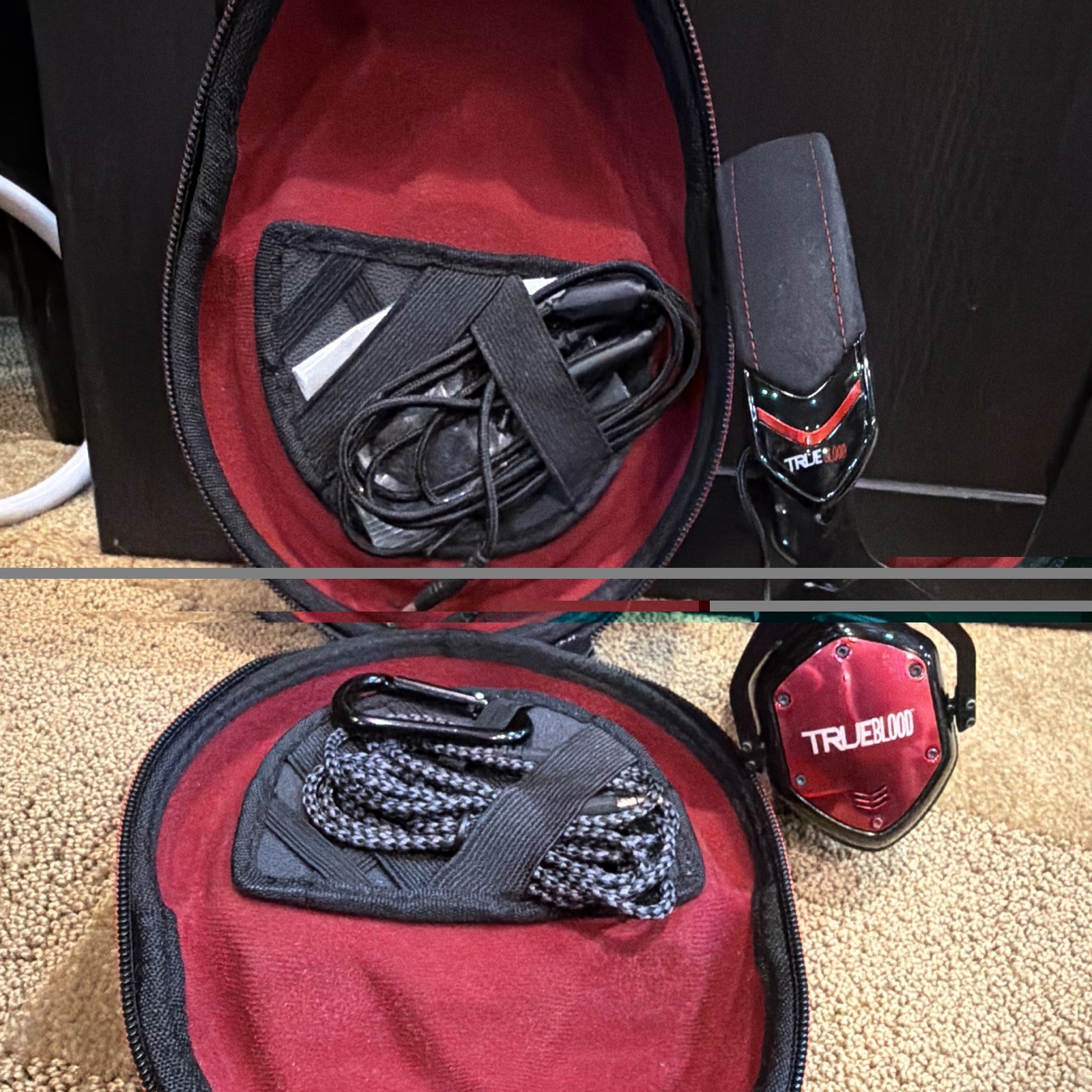 V-MODA Crossfade M-80 On-Ear Wired 3.5mm Black/Red w/ Case & Cables
